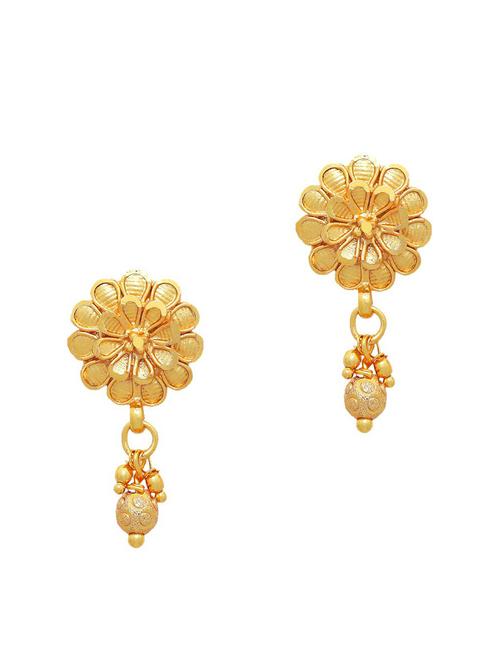 gold brass studs earring - 19667056 -  Standard Image - 0