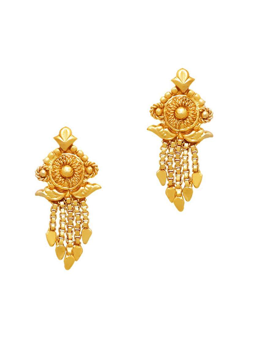 gold brass studs earring - 19667111 - Zoom Image - 0