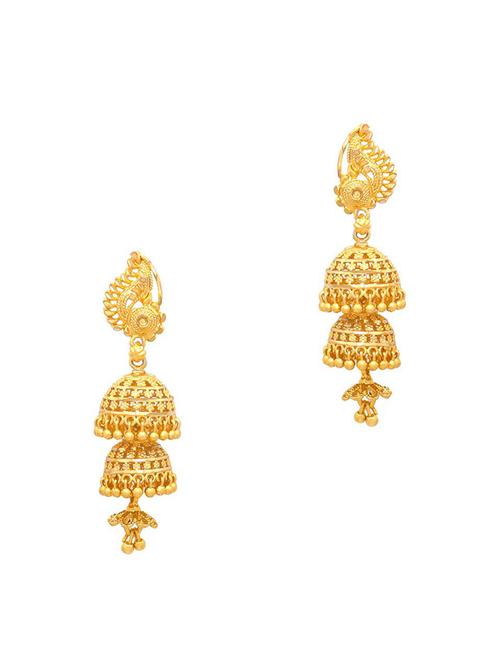 gold brass studs earring - 19667126 - Standard Image - 0