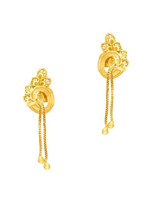 gold brass studs earring - 19667289 - Standard Image - 0