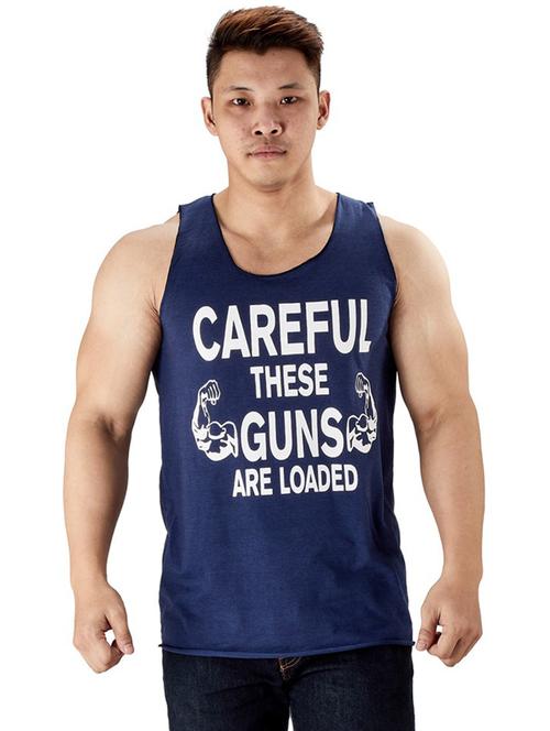 dark blue cotton vest - 19667561 - Standard Image - 0