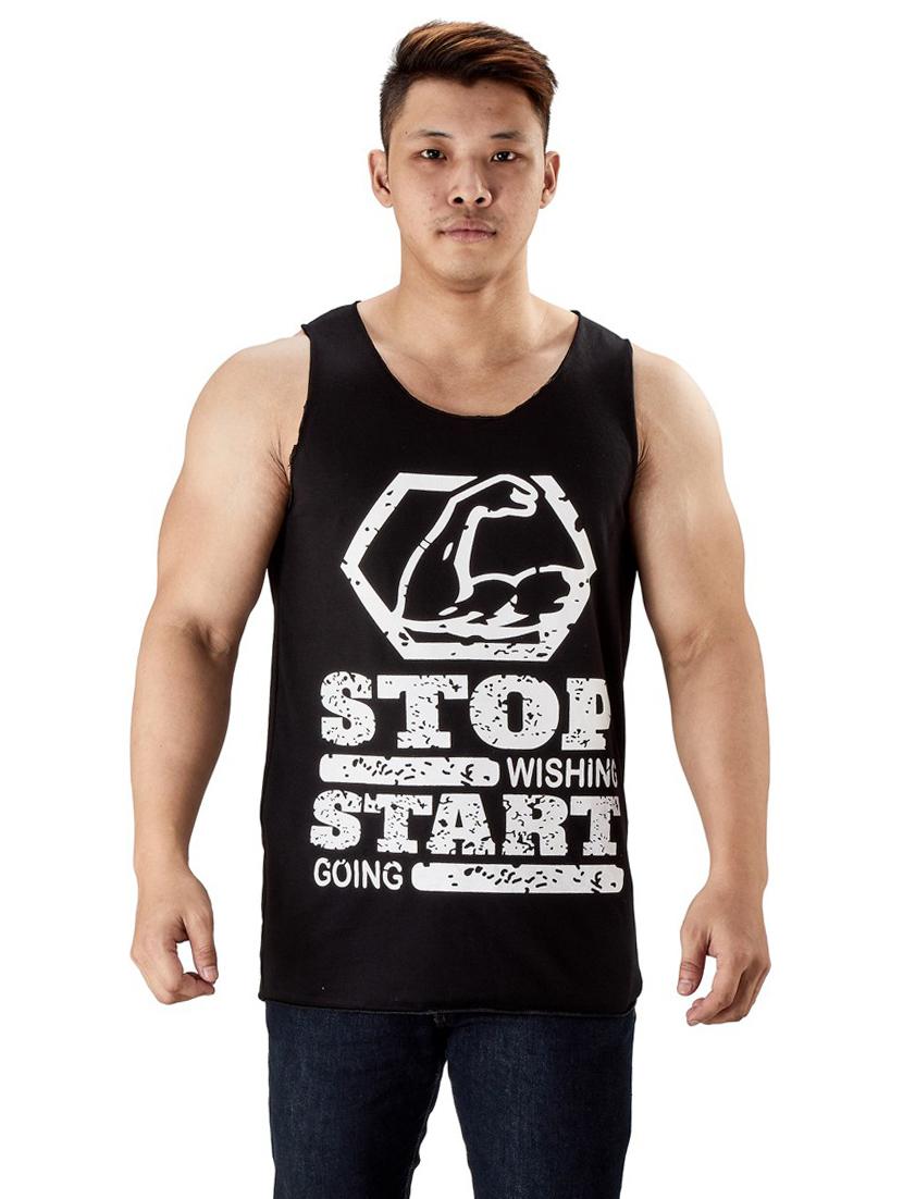 black pure cotton vest - 19667954 - Zoom Image - 0