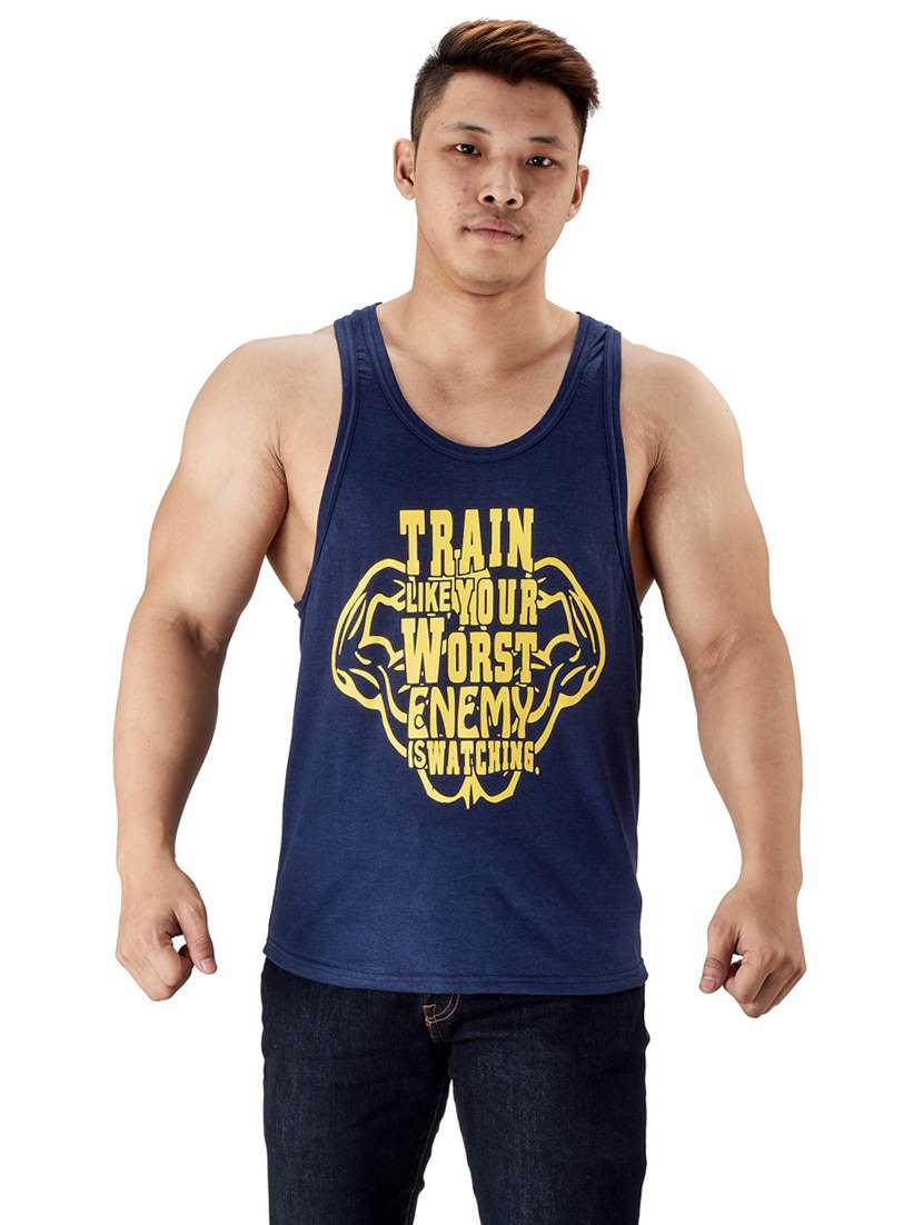 blue pure cotton vest