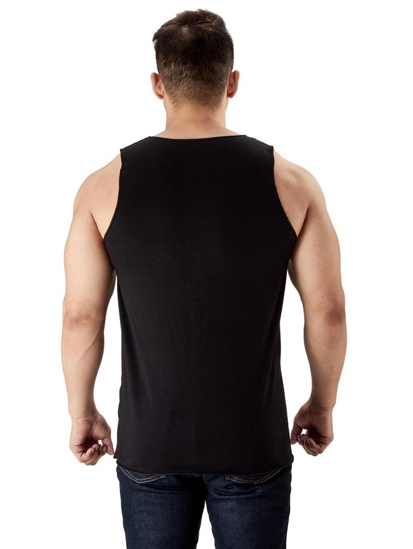 black pure cotton vest - 19667975 - Standard Image - 3