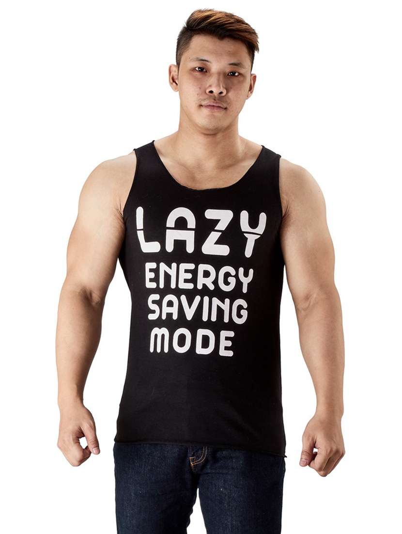 black pure cotton vest