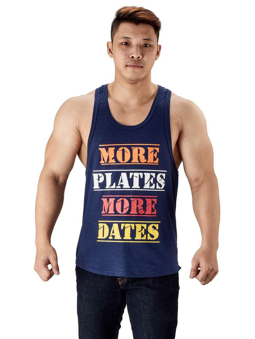 blue pure cotton vest