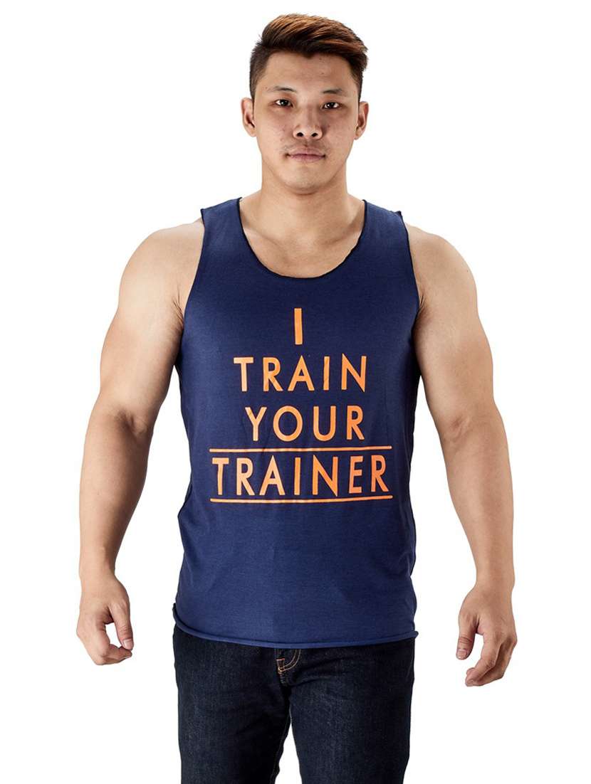 blue pure cotton vest