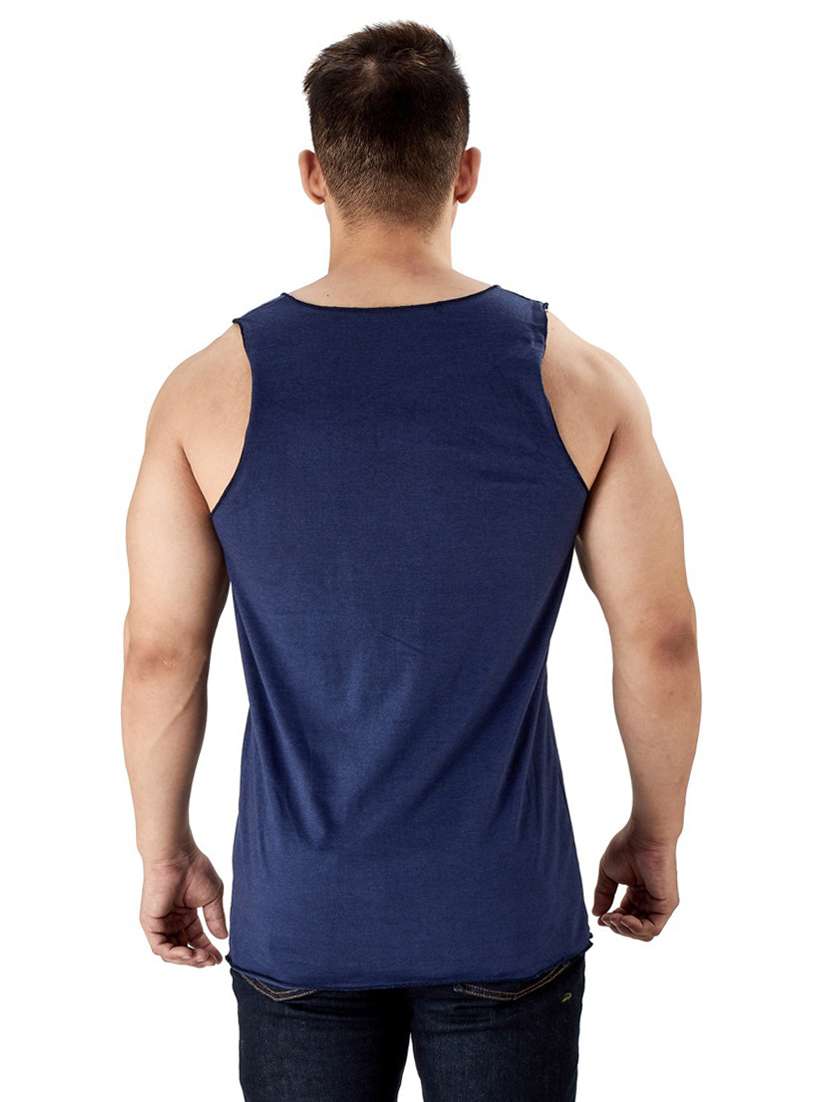 blue pure cotton vest - 19668039 -  Standard Image - 3