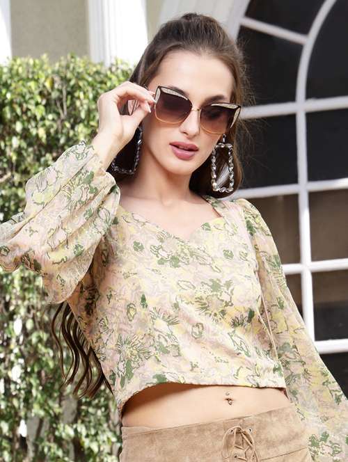 women's crop sweetheart neck top - 19669045 -  Standard Image - 0