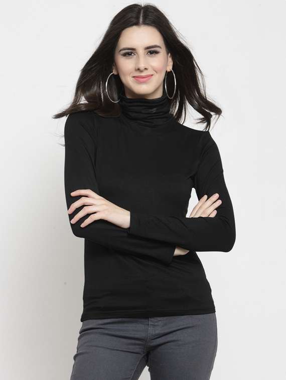 women high neck solid top - 19669047 -  Zoom Image - 0