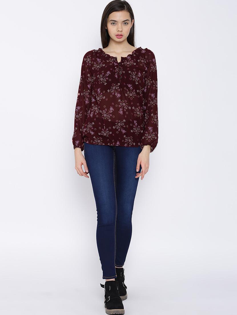 long sleeves printed regular top - 19669060 - Standard Image - 3