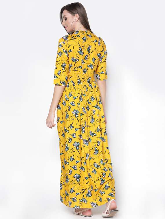 mandarin neck floral print long tunic - 19669108 -  Standard Image - 3