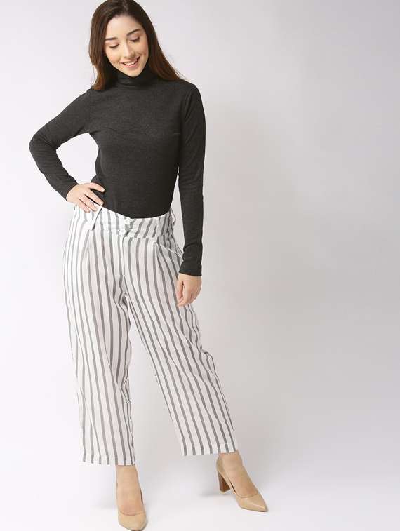 women high neck solid regular top - 19669121 - Standard Image - 3