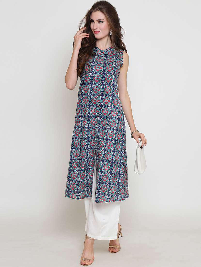 printed kurta with palazzo set