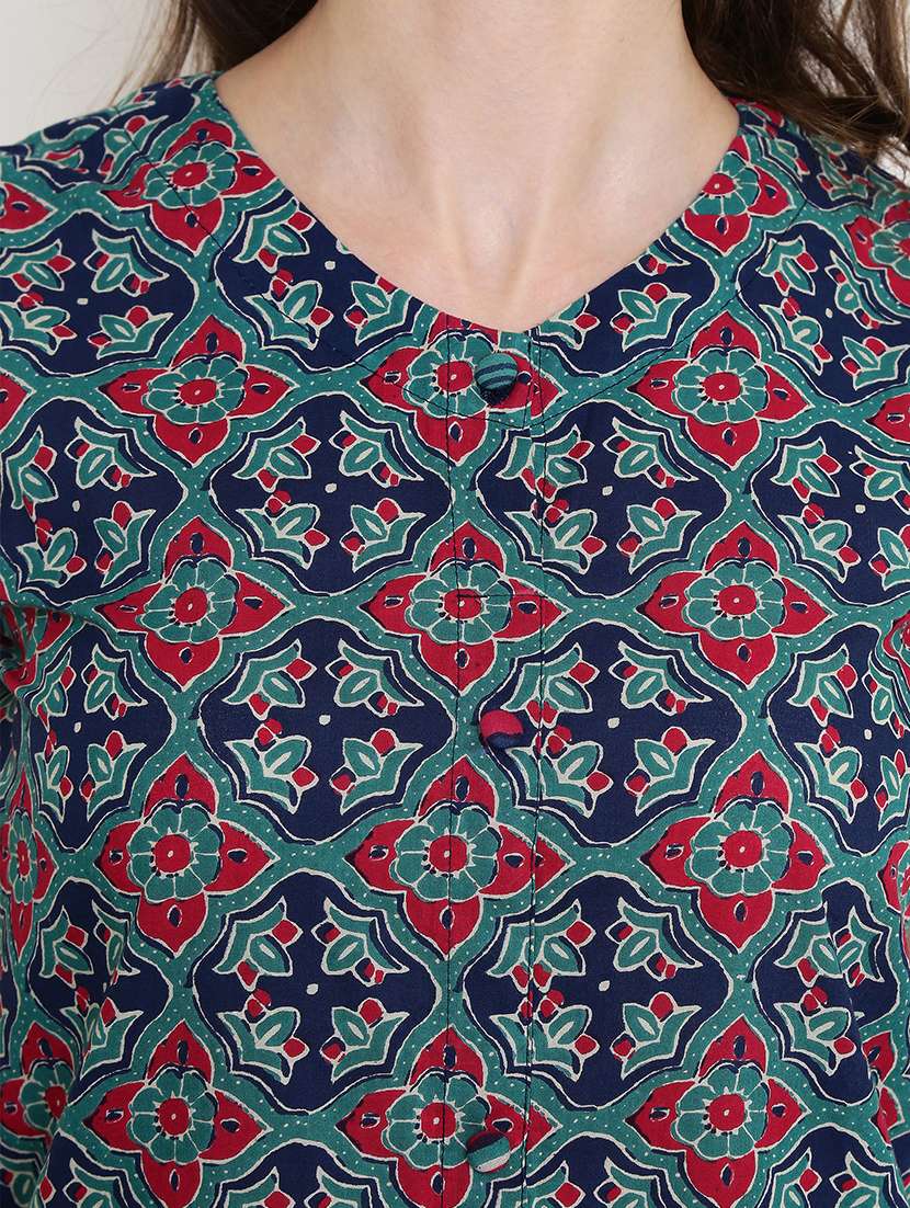 printed kurta with palazzo set - 19670252 -  Standard Image - 3