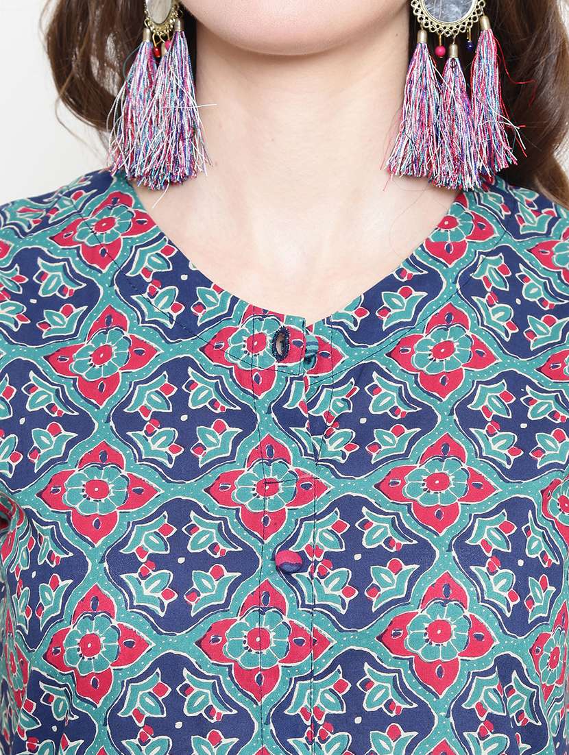 printed kurta with pant set - 19670263 - Standard Image - 3