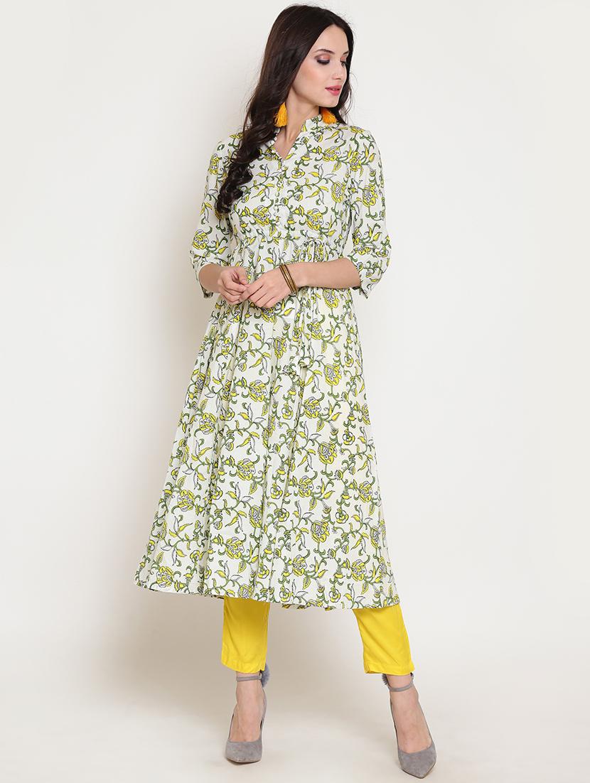 printed kurta with pant set - 19670268 -  Zoom Image - 0