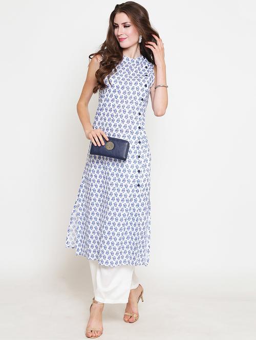 printed kurta with palazzo set - 19670285 -  Standard Image - 0