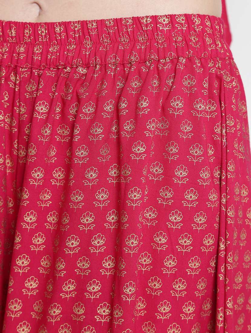 printed kurta with palazzo set - 19670319 -  Standard Image - 5