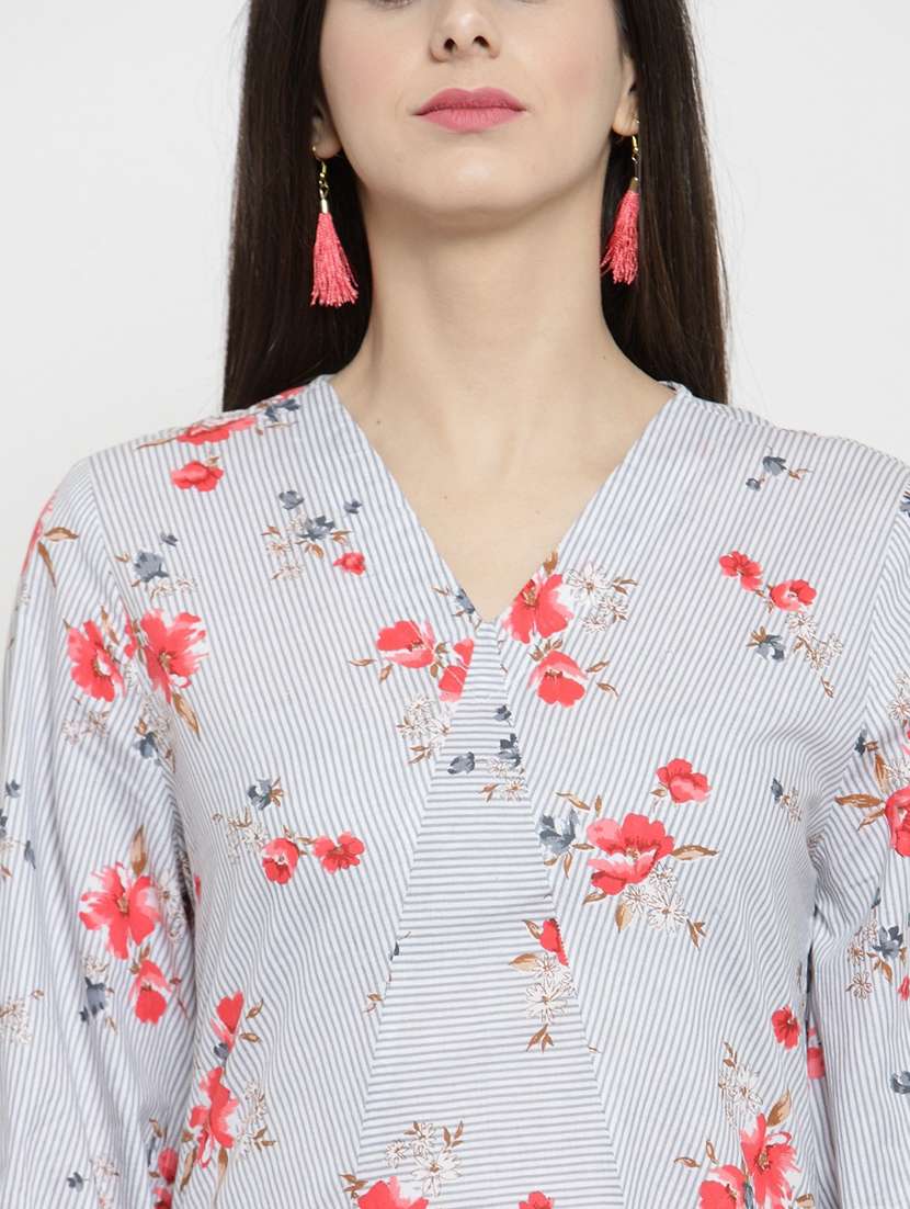 printed kurta with palazzo set - 19670351 -  Standard Image - 3