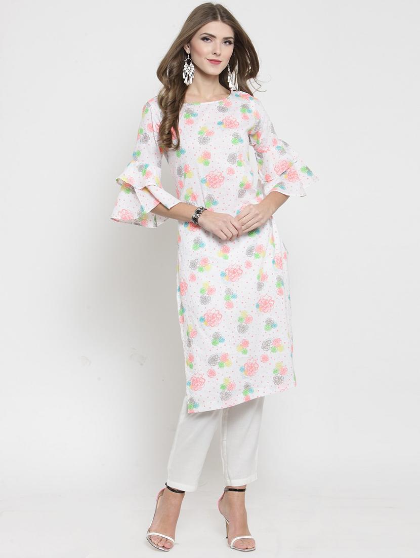 printed kurta with pant set - 19670360 - Zoom Image - 0