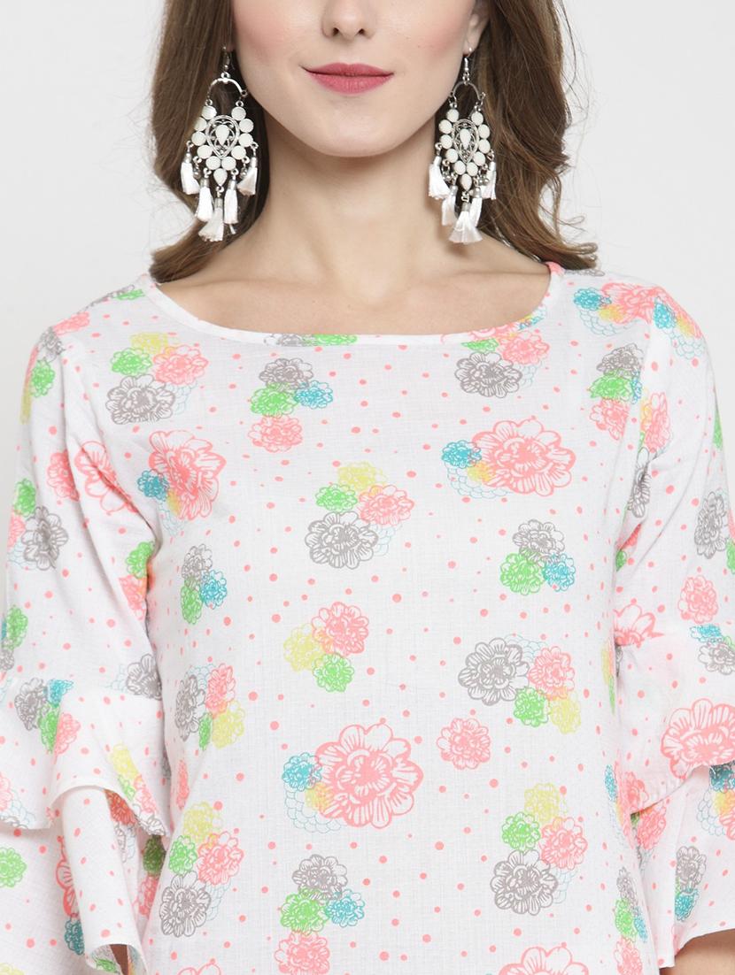 printed kurta with palazzo set - 19670361 - Standard Image - 3