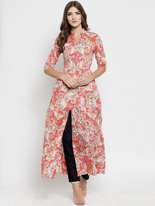 printed kurta with pant set - 19670364 - Standard Image - 0