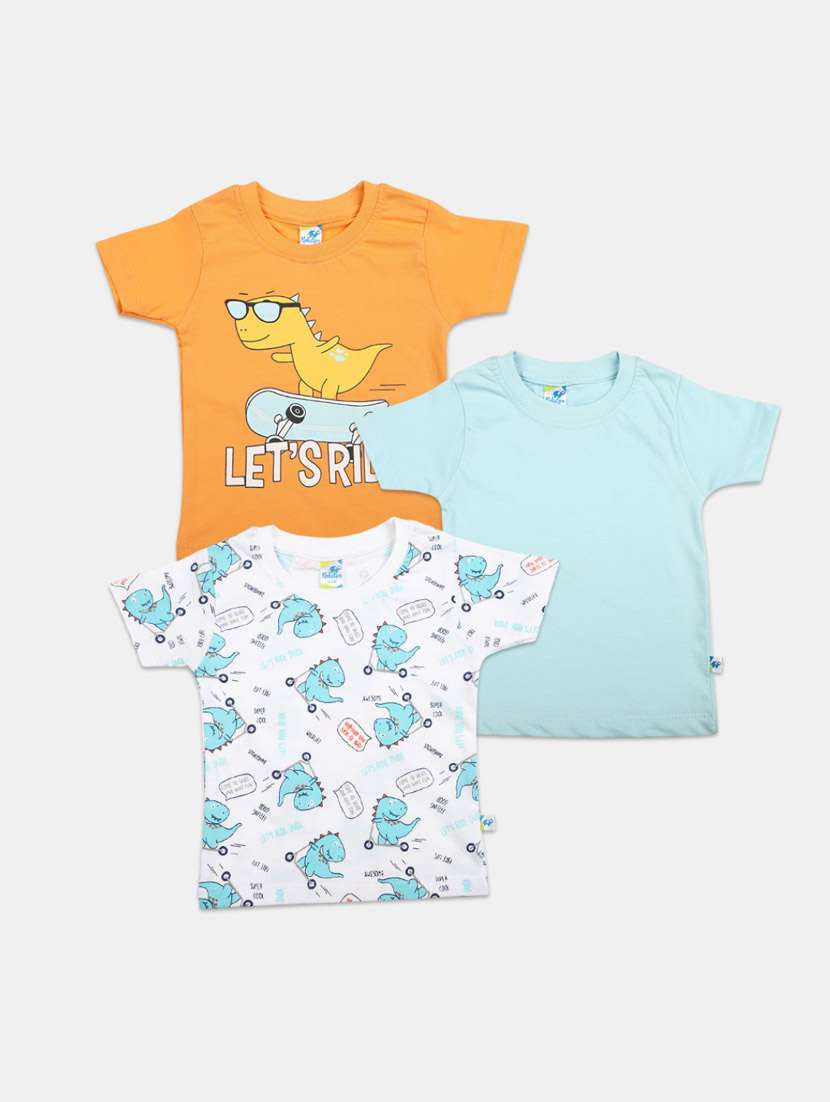 pack of 3 printed round neck t-shirt