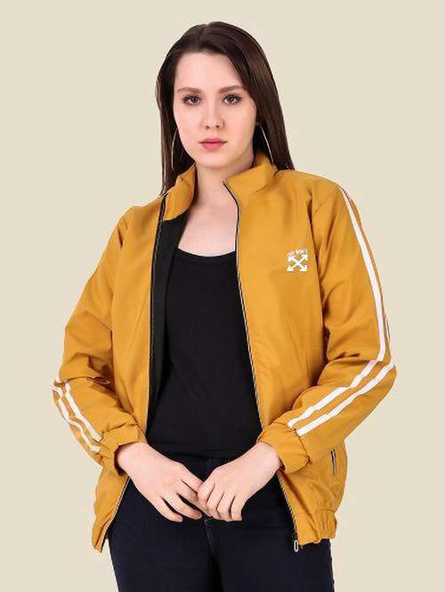 yellow solid long sleeve jacket - 19670901 - Standard Image - 0