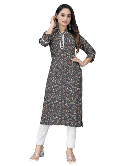 printed a-line kurta - 19672031 - Standard Image - 0