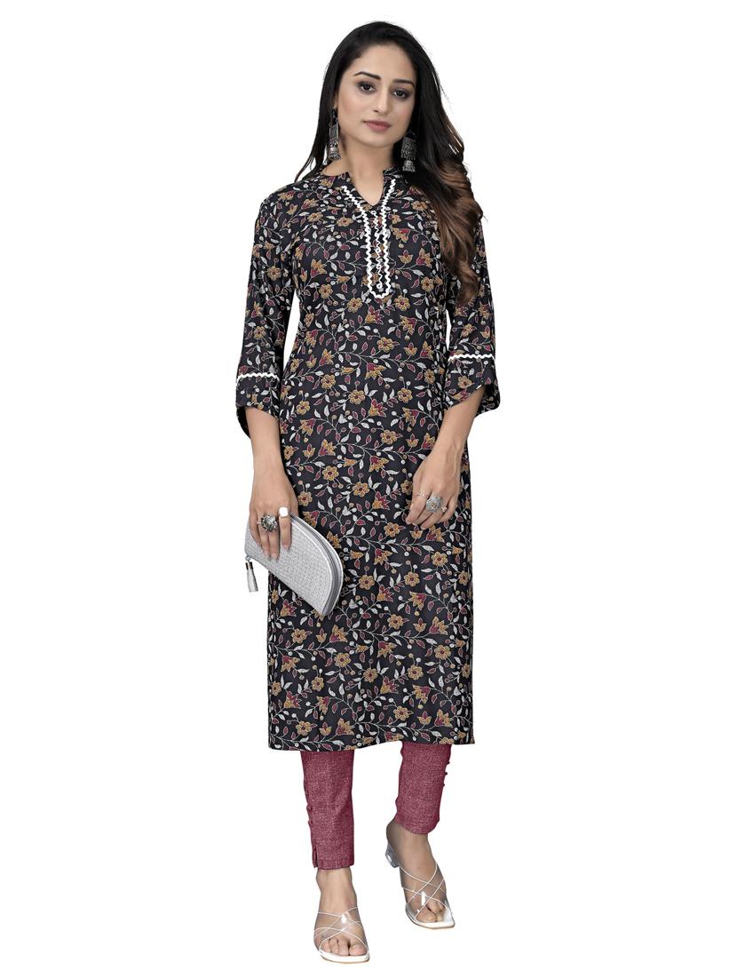 printed a-line kurta - 19672035 -  Zoom Image - 0