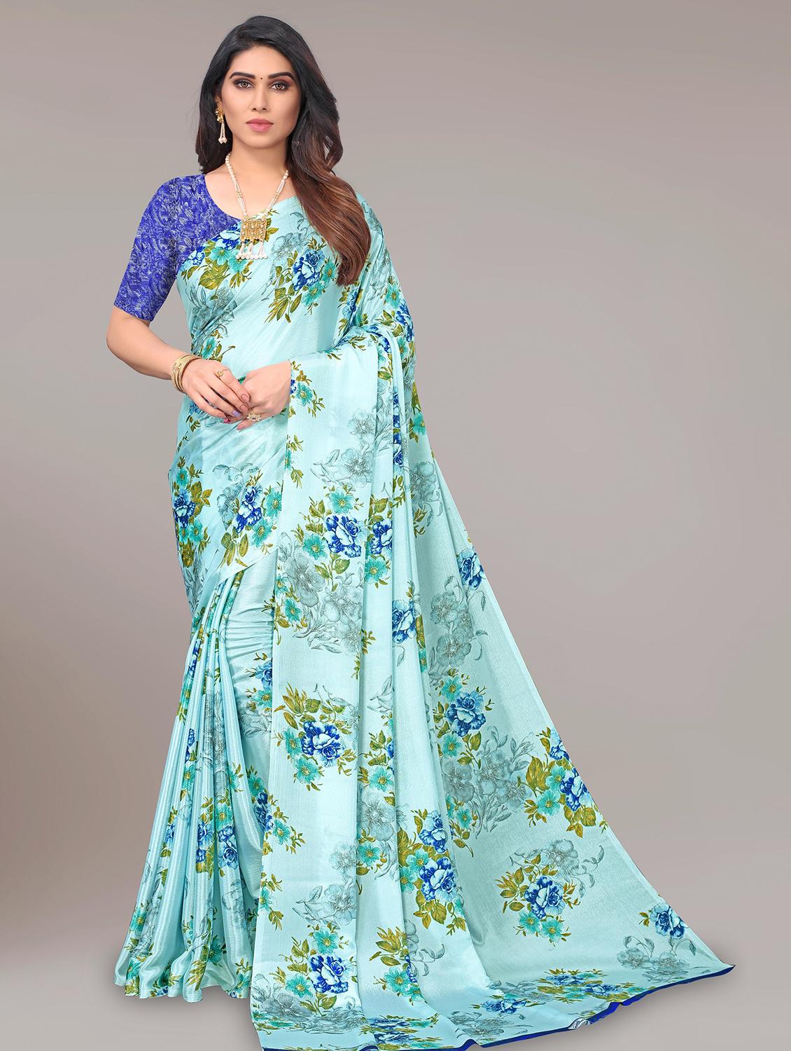 printed woven saree with blouse - 19672489 - Zoom Image - 0