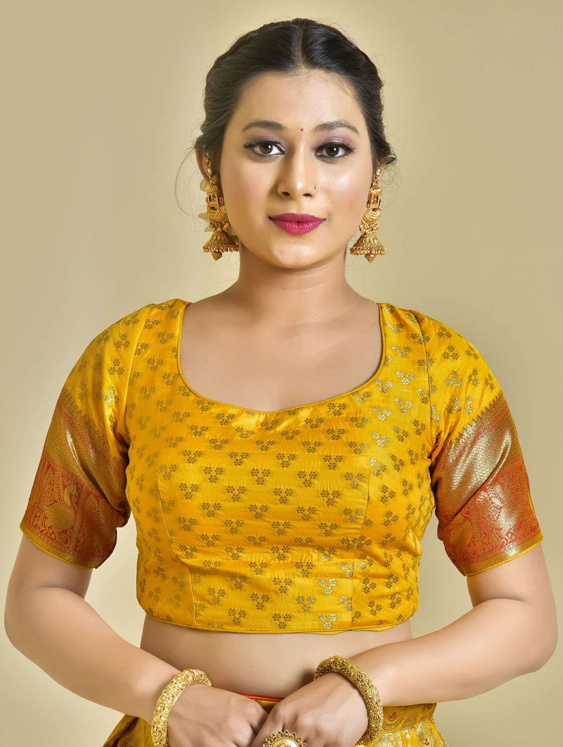 self designed woven pleated lehenga choli with dupatta - 19679003 -  Standard Image - 3