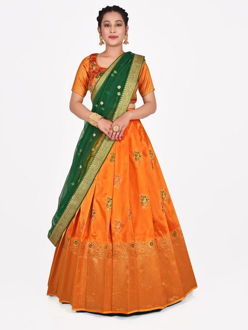 self designed woven lehenga choli with dupatta - 19679066 -  Standard Image - 0