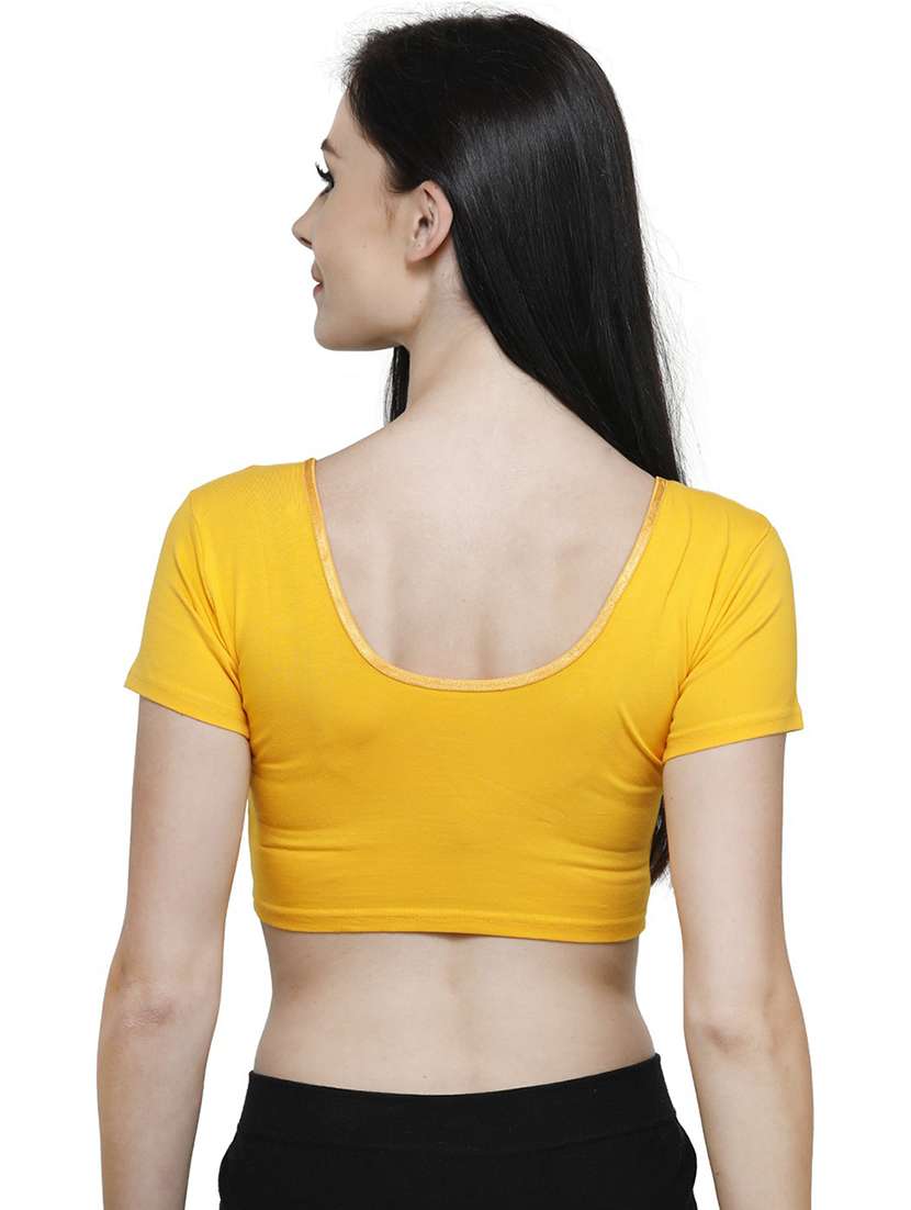 women solid short sleeves stitched blouse - 19682058 - Standard Image - 3