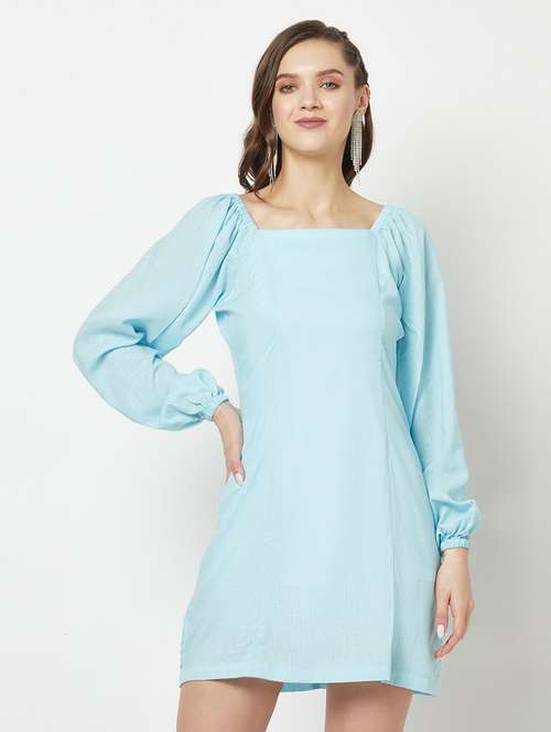 women's fit & flare solid dress - 19684876 - Standard Image - 0