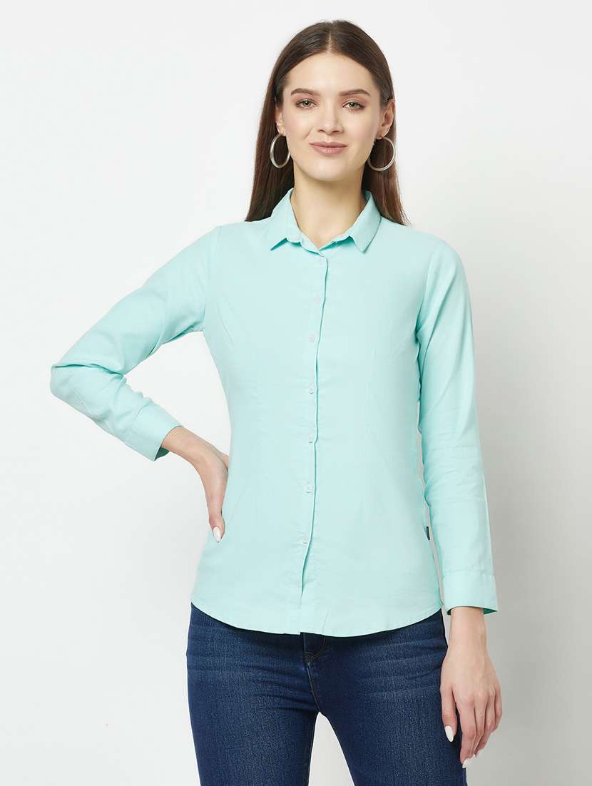solids cotton regular shirt