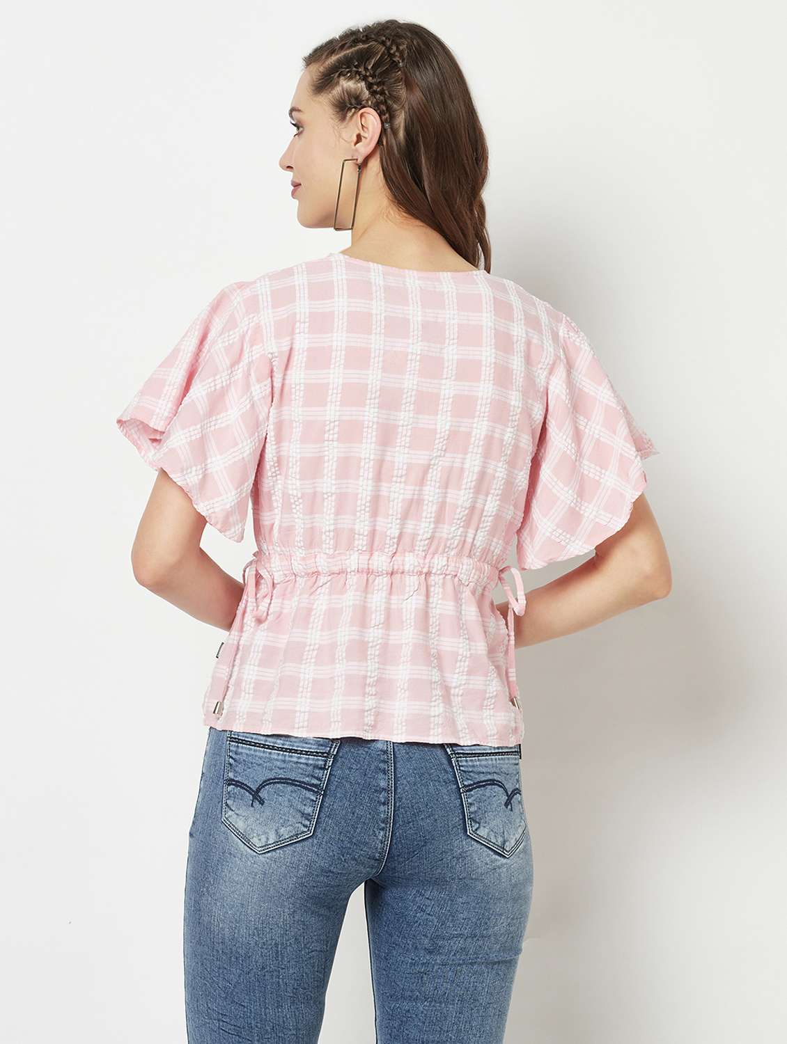 Women's Peplum V Neck Top - 19684918 -  Standard Image - 3