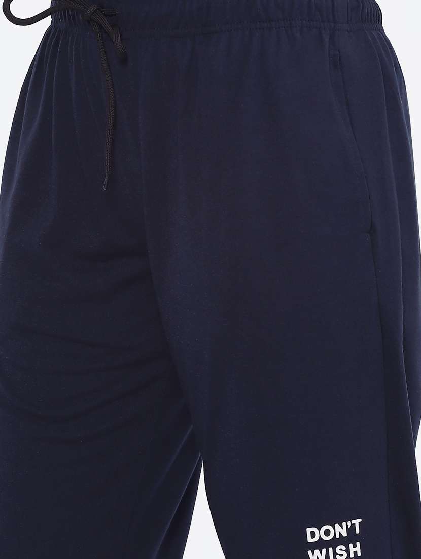 navy blue solid jogger - 19686699 -  Standard Image - 5