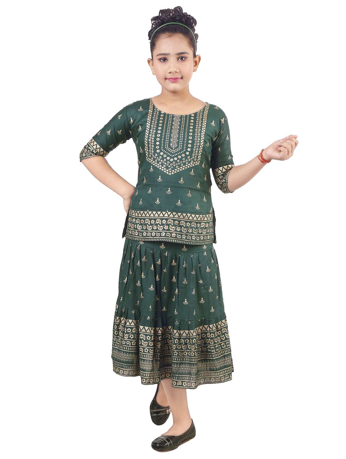 printed rayon skirt top 