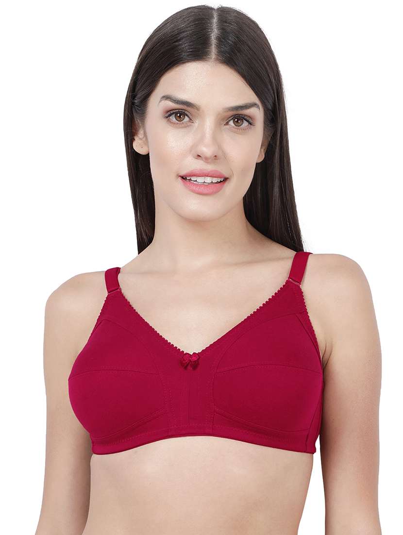 red poly spandex tshirt bra