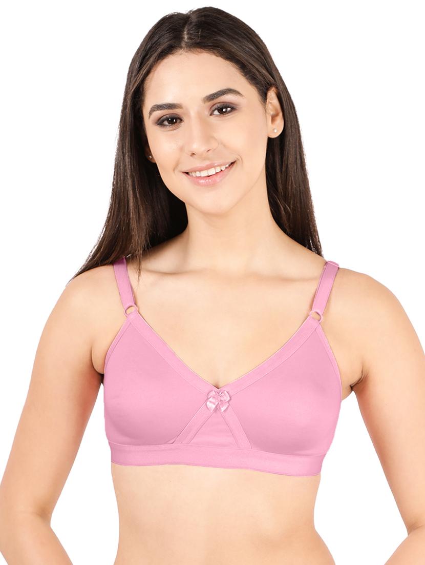 pink poly spandex tshirt bra