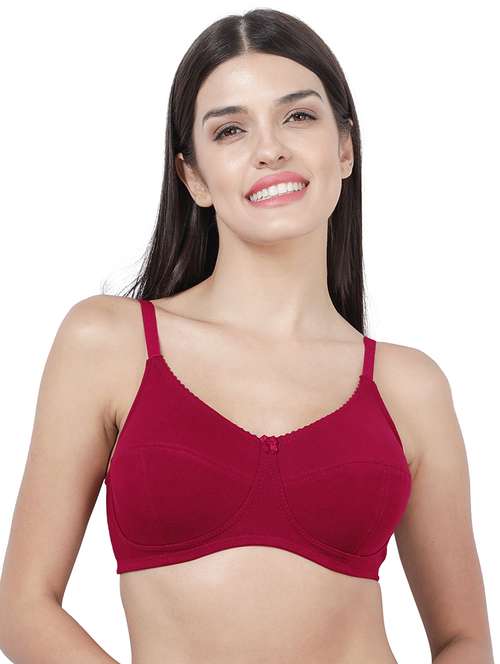 red cotton blend tshirt bra - 19688557 -  Standard Image - 0