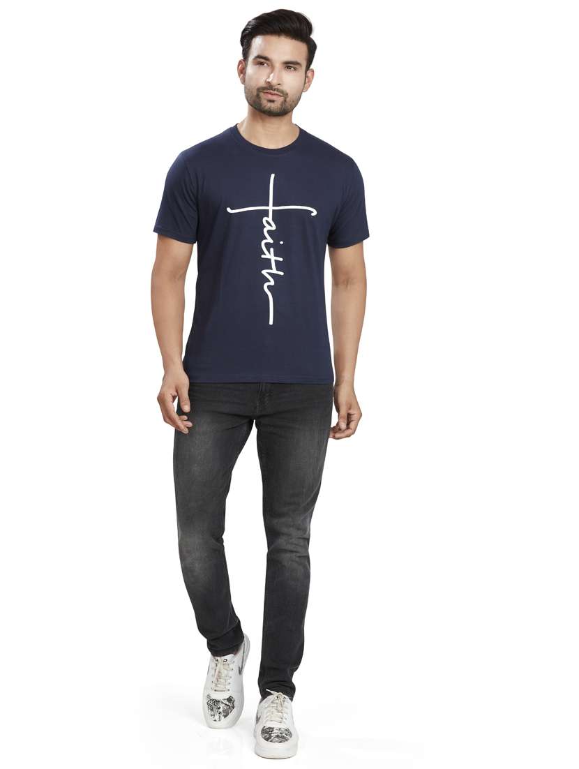 round neck printed regular t-shirt - 19689011 -  Standard Image - 3