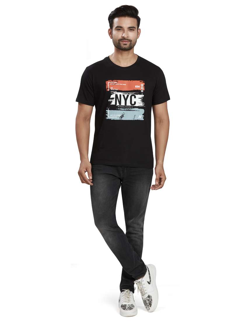 round neck printed regular t-shirt - 19689016 -  Standard Image - 3