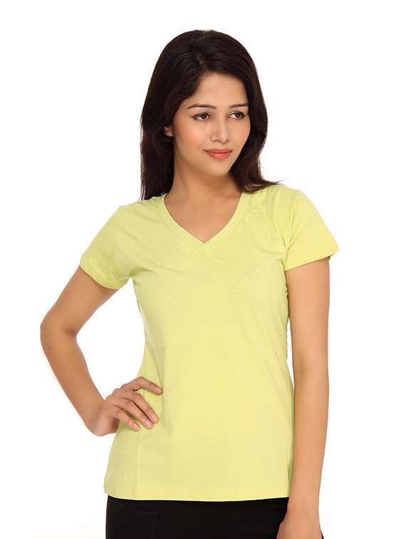 women's plain v neck t-shirt