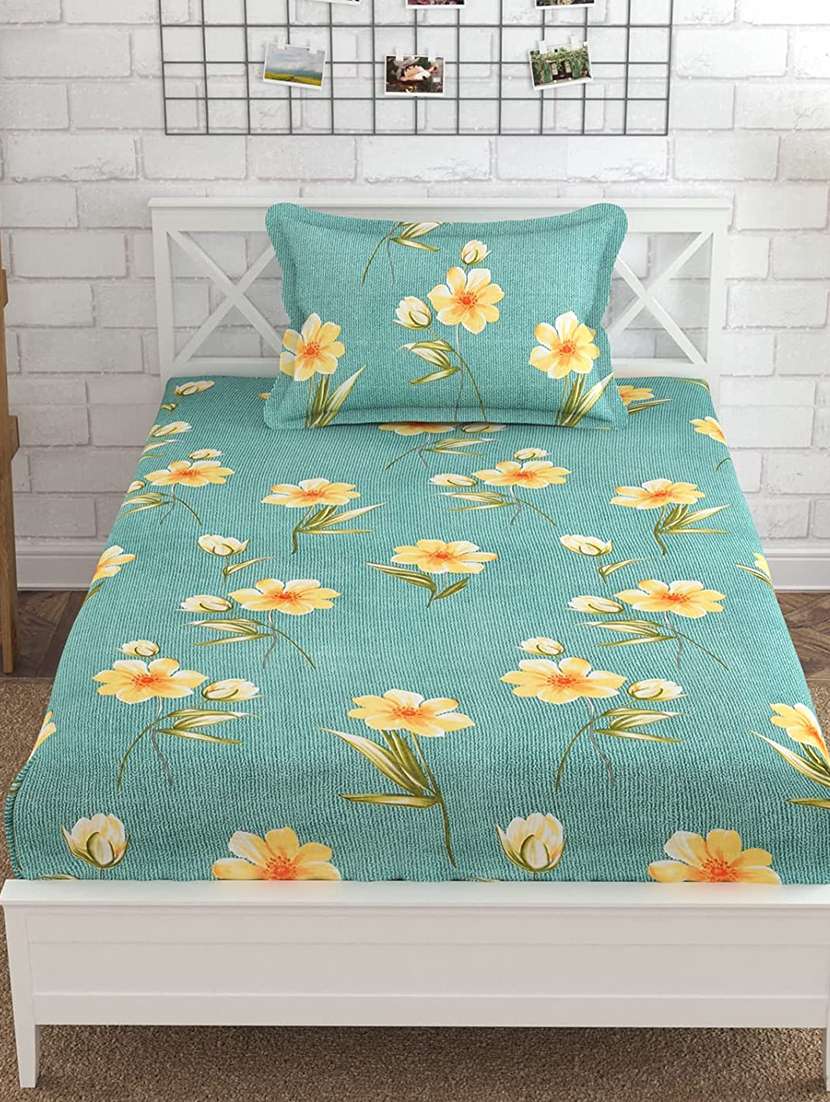 Buy online Glace Cotton Single Bedsheet With 1 Pillow Cover from Bed