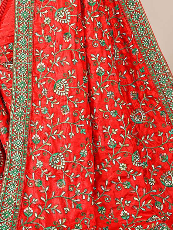 women's embroidered saree with blouse - 19690220 -  Standard Image - 3