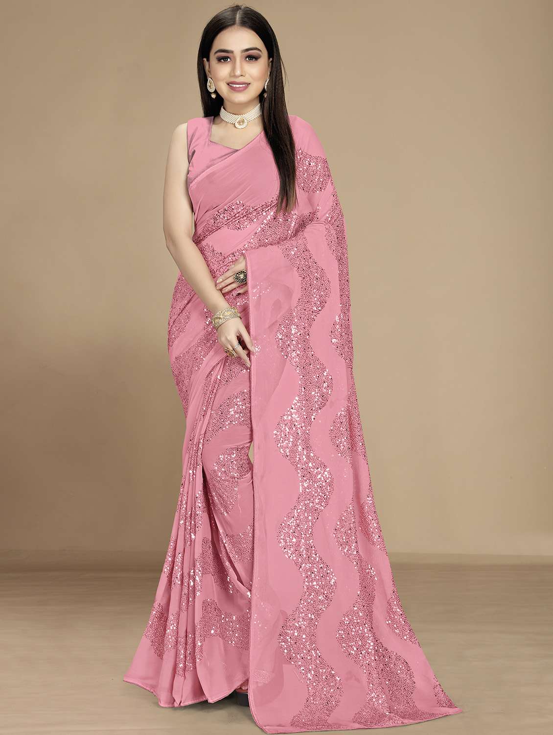women's embellished saree with blouse - 19690231 -  Zoom Image - 0