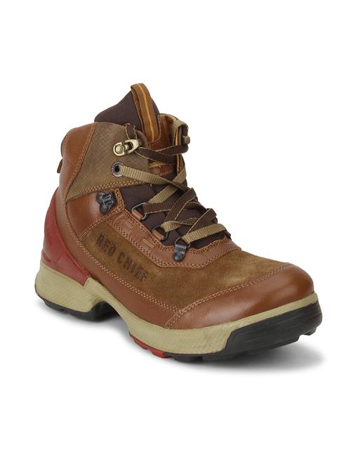 tan leather lace up boots - 19690265 -  Standard Image - 0